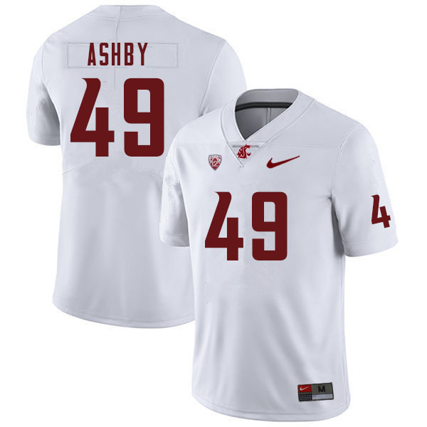 Men #49 Moon Ashby Washington Cougars College Football Jerseys Sale-White